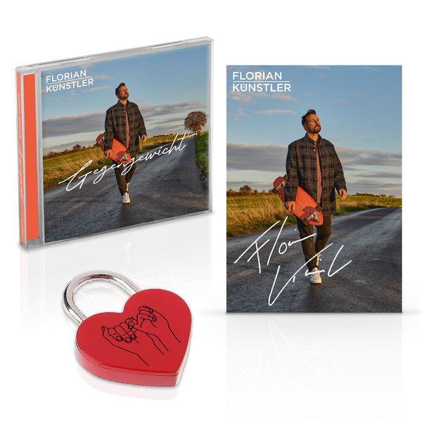 Florian Künstler - Gegengewicht (CD + Liebesschloss + Handsignierte Autogrammkarte)