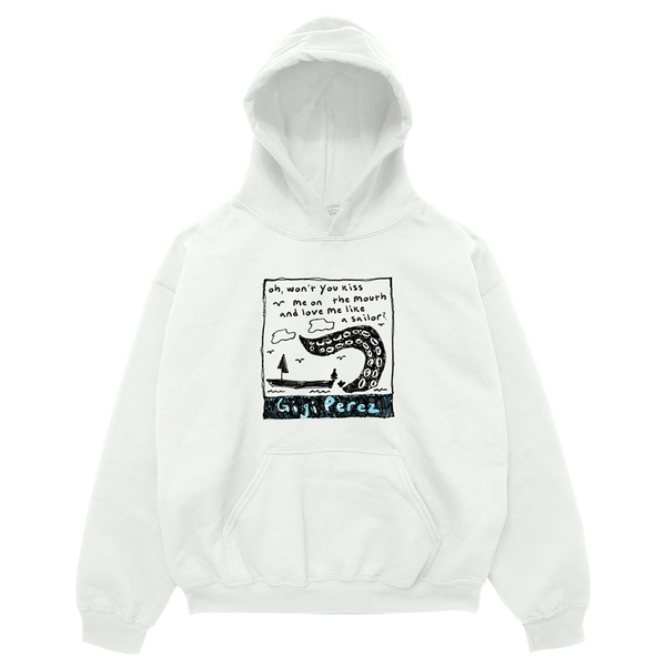 Gigi Perez - Gigi Perez Sailor Song Tour White Hoodie (Hoodie)