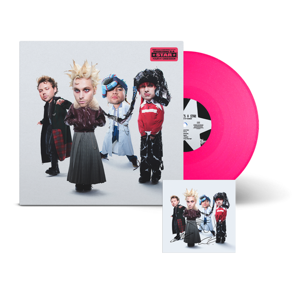 5 Seconds of Summer - EVERYONE'S A STAR! (Exclusive Hot Pink Glitter Vinyl + CD sized Signed Art Card)