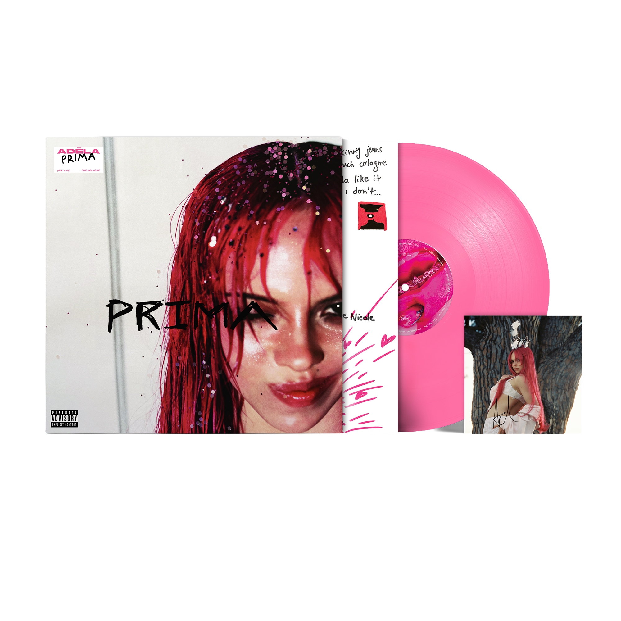 ADÉLA PRIMA Standard Pink Vinyl + Signed Art Card 454127