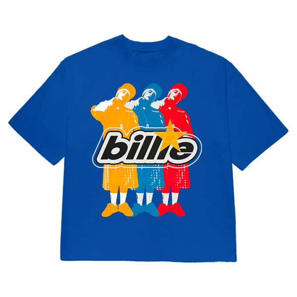 Billie Eilish - Billie Repeat Blue T-Shirt (T-Shirt)