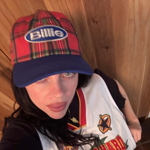 Billie Eilish - Billie Tartan Plaid Snapback Hat (Dad Hat)