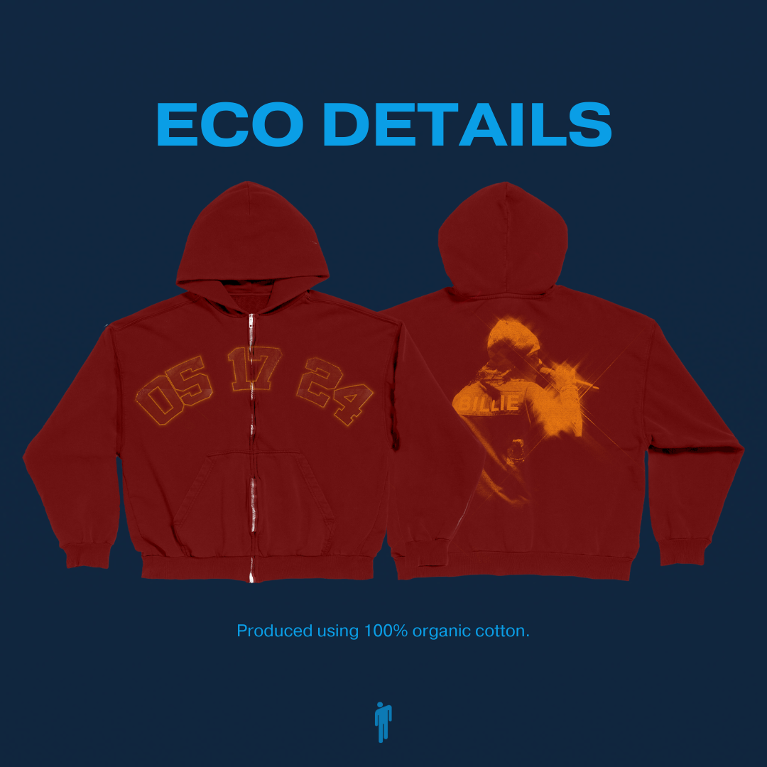Billie Eilish Encore Red Zip Hoodie Kapuzenjacke 409371