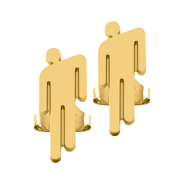 Billie Eilish - Gold Blohsh Mini Stud Earrings (Ohrring)