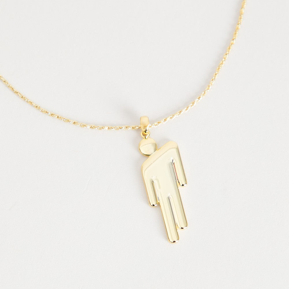 Billie Eilish Gold Blohsh Pennant Necklace Halsschmuck 445273