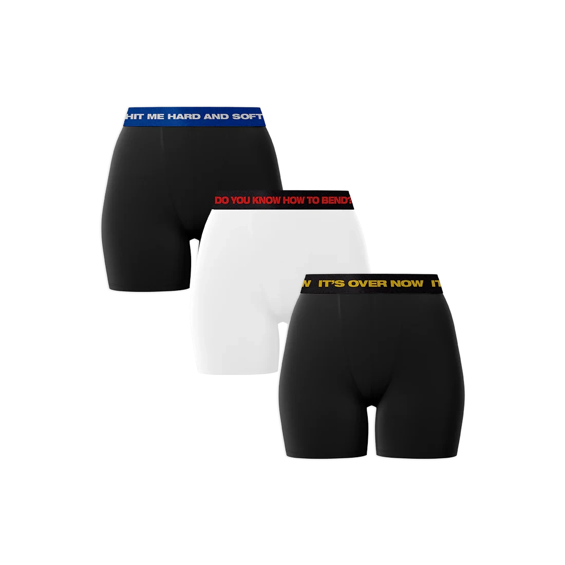 Billie Eilish HIT ME HARD AND SOFT TOUR LYRIC BOXER SET OF 3 Unterwäsche 436653