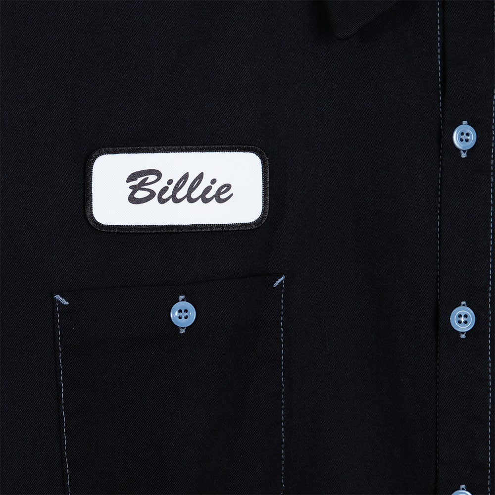Billie Eilish SUAY x Billie Eilish Black Blue Thermal Sleeve Work Shirt T-Shirts 445883