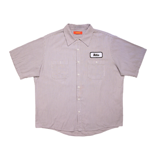 Billie Eilish - SUAY x Billie Upcycled Striped Mechanic Shirt (T-Shirts)