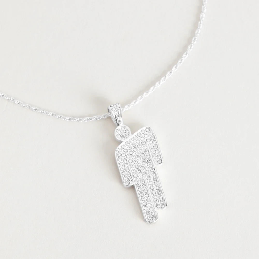 Billie Eilish Silver Blohsh Necklace Halskette 445645