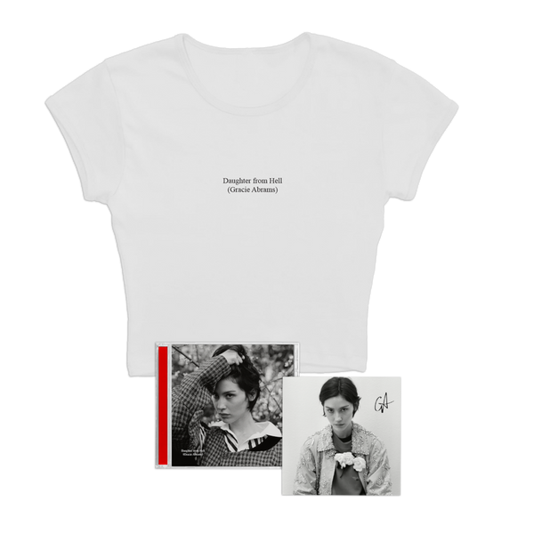 Gracie Abrams - Daughter from Hell - CD (GA Exclusive) + Signed Art Card + Women's Baby T-Shirt (CD)