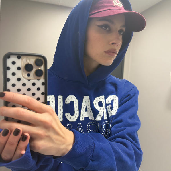 Gracie Abrams - Gracie Abrams Letter Repeat Navy Unisex Hoodie (Hoodies)