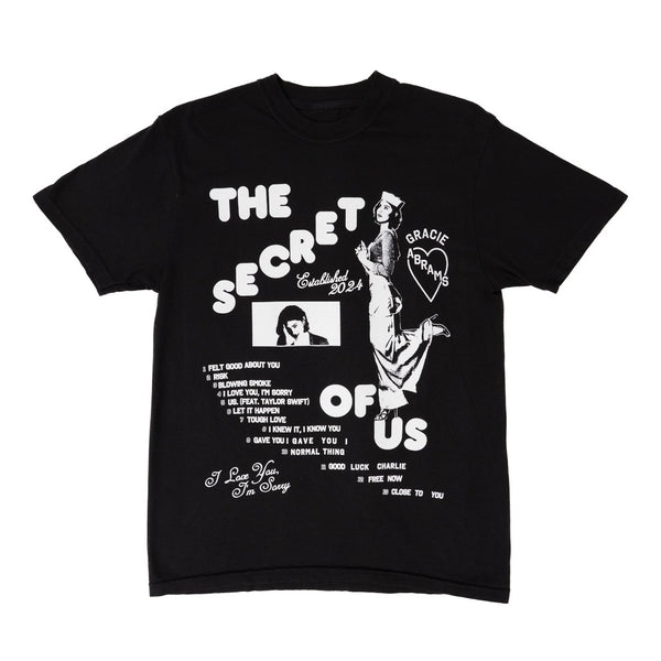 Gracie Abrams - The Secret of Us Graphic Black T-Shirt (T-Shirts)