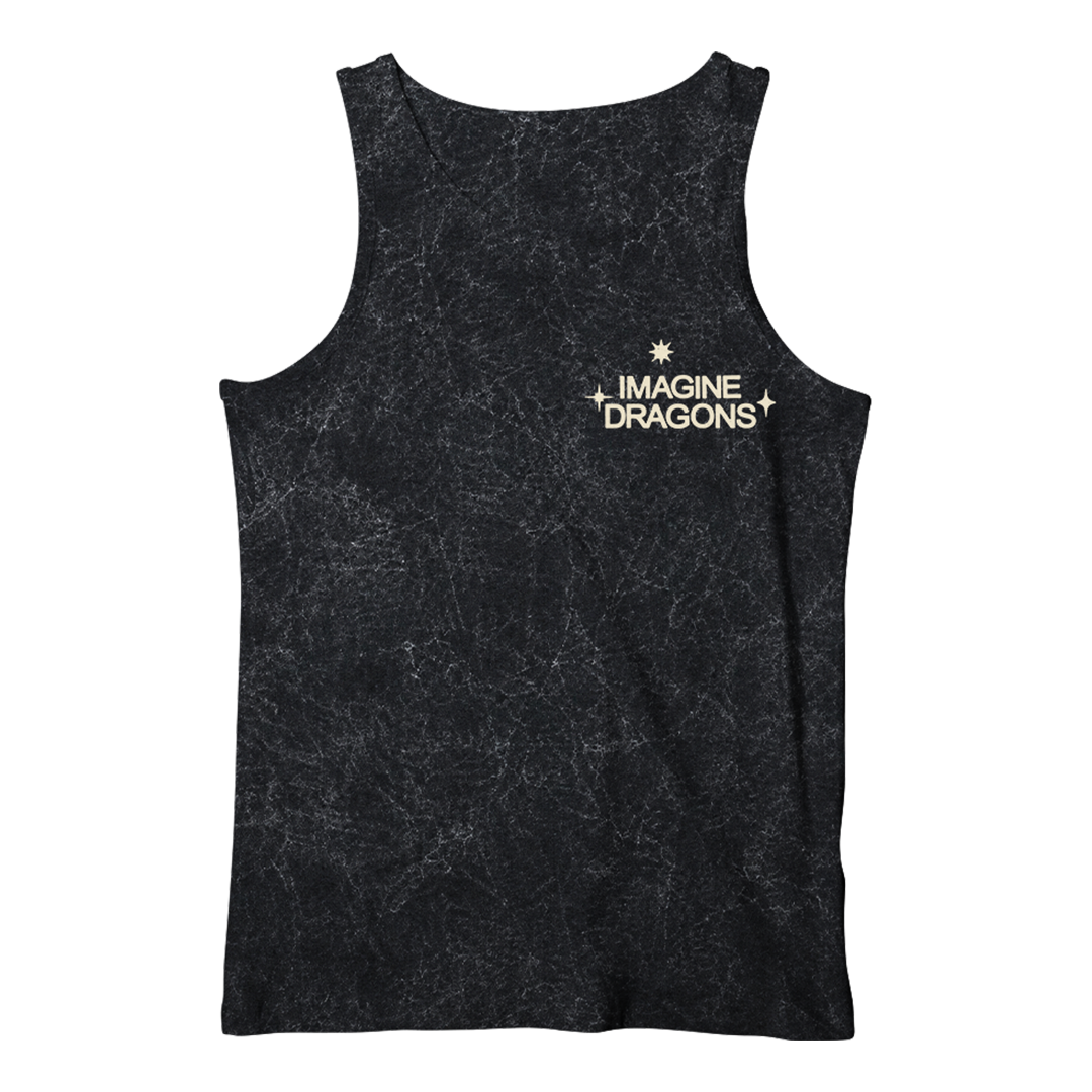 Imagine Dragons Rainbow Laser Skull Mineral Dye Tank Tank-Tops 453553