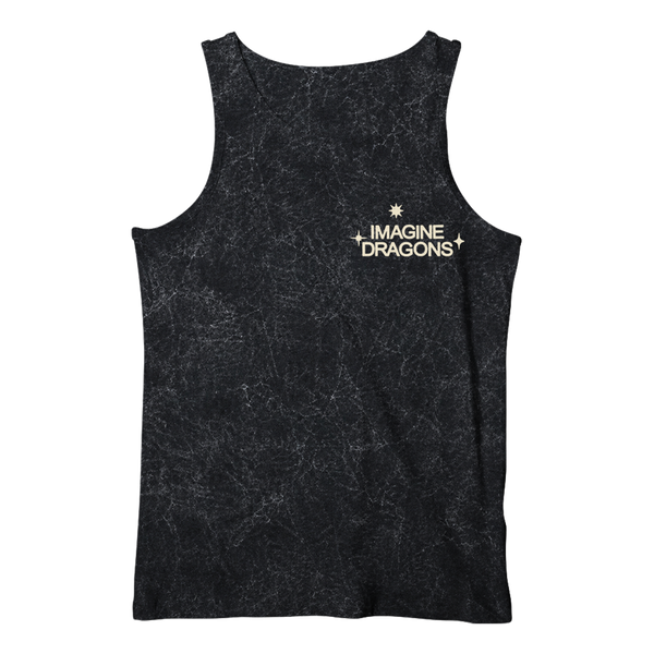 Imagine Dragons - Rainbow Laser Skull Mineral Dye Tank (Tank-Tops)
