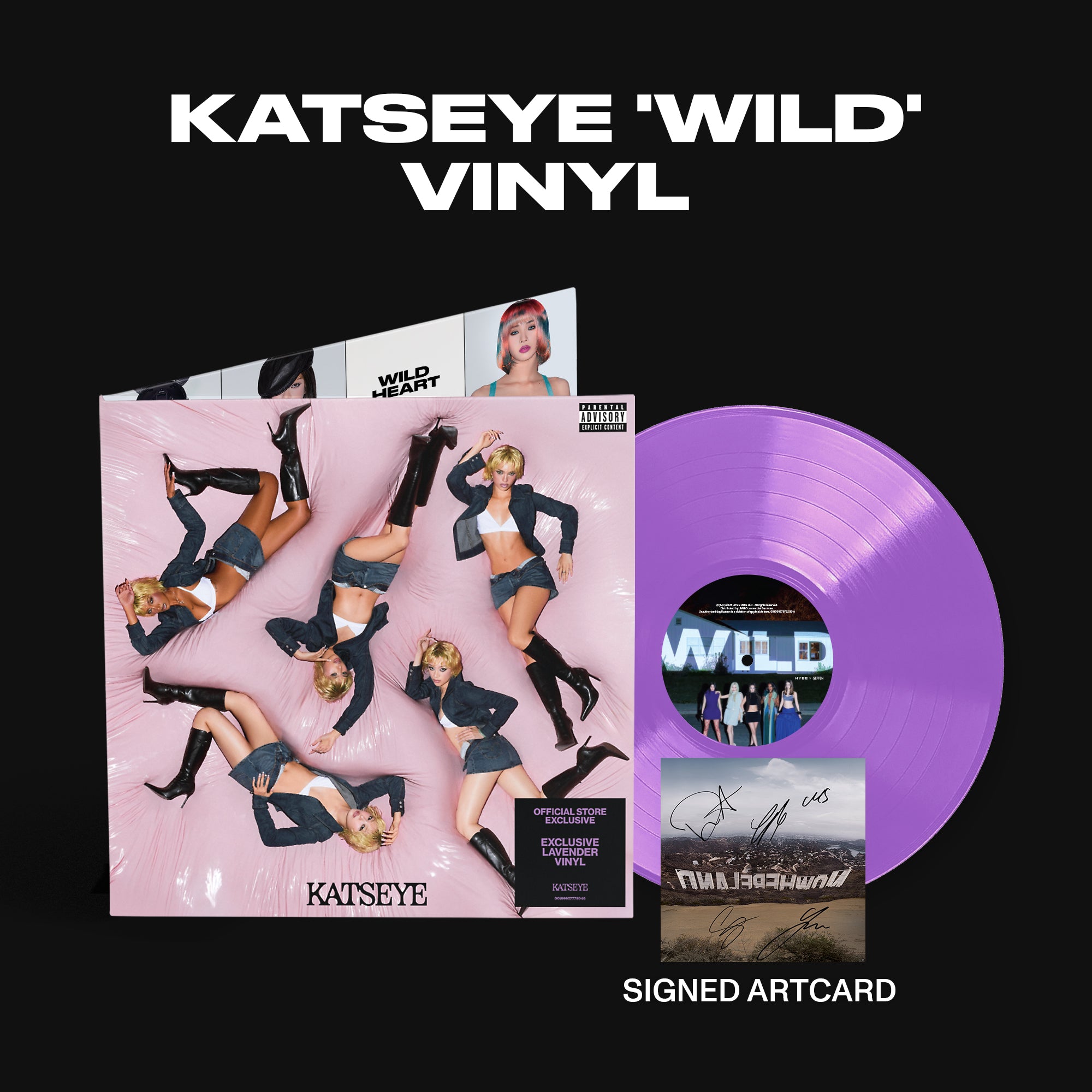 KATSEYE WILD - Official Store Exclusive Vinyl + Signed Artcard Official Store Exclusive Vinyl + Signed Artcard 455021