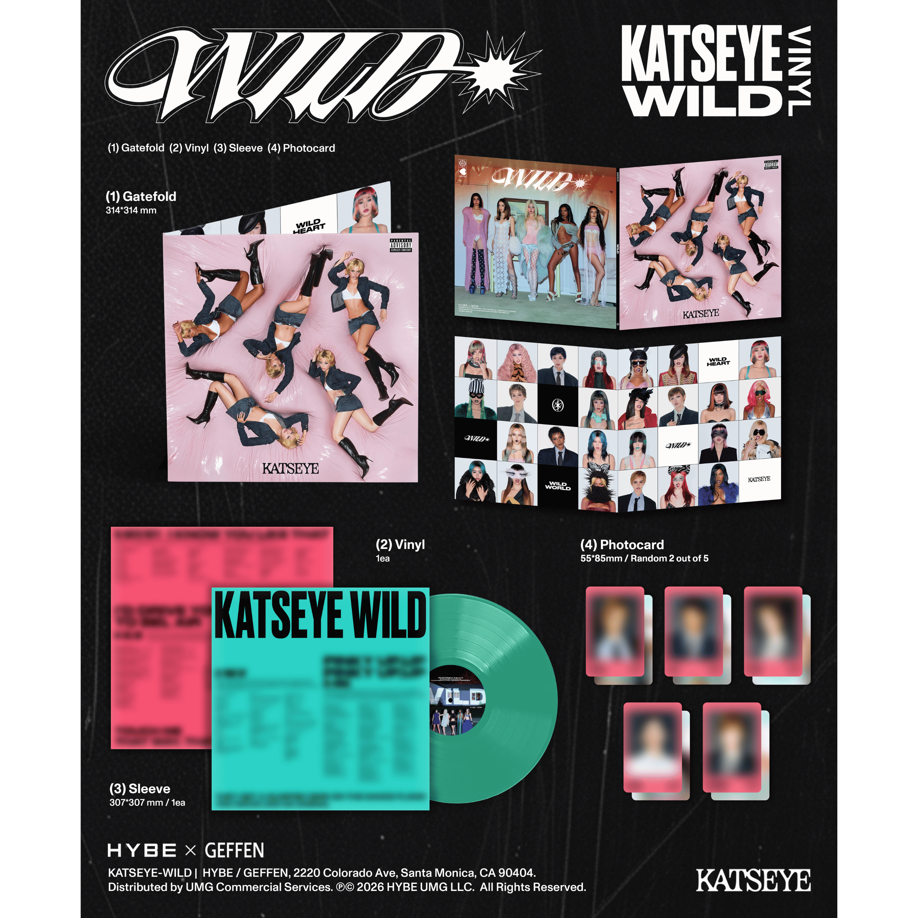 KATSEYE WILD Vinyl - Standard Edition + Signed Artcard Standard Edition + Signed Artcard 455013