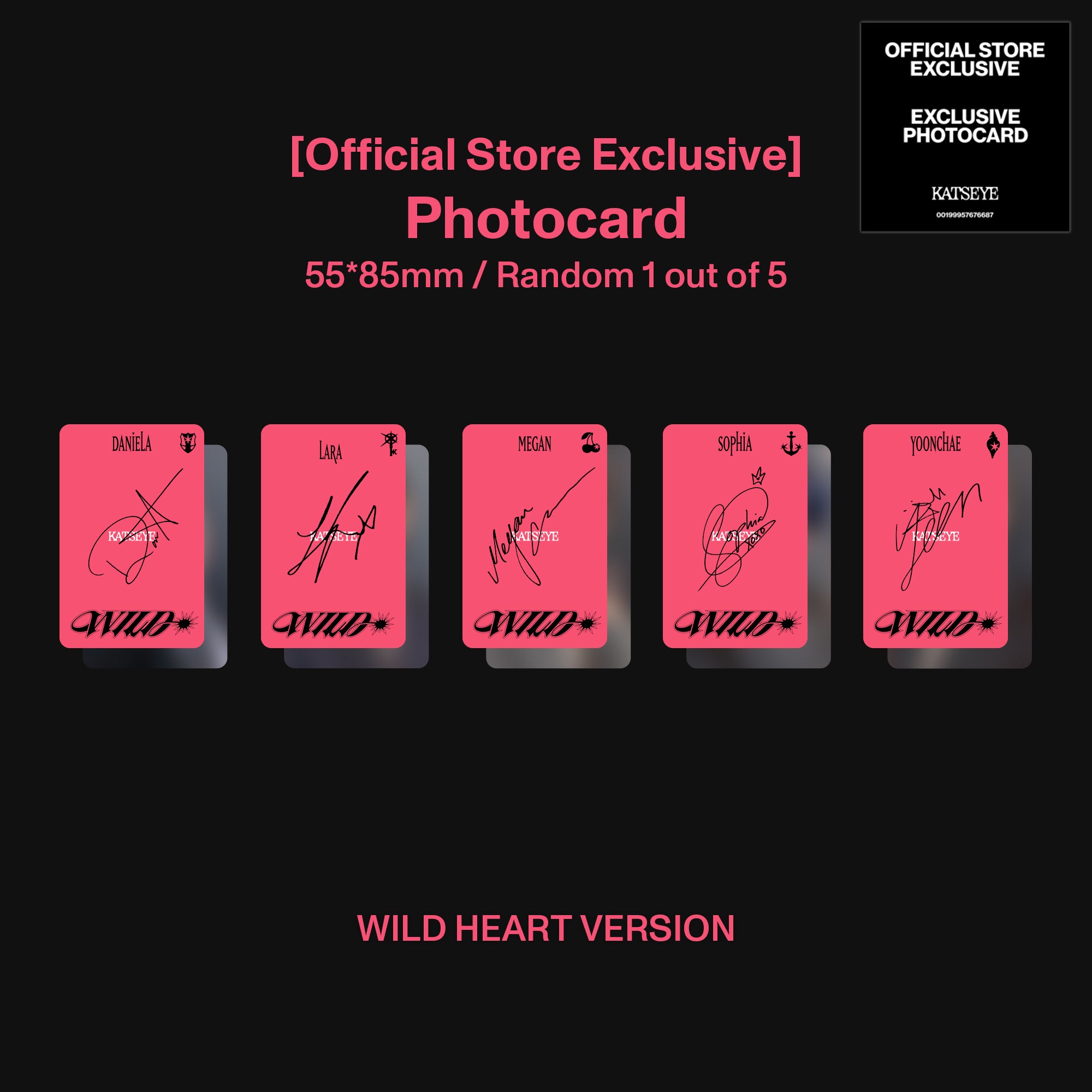 KATSEYE WILD (Wild Heart ver.) - Official Store Exclusive CD + Signed Artcard Official Store Exclusive CD + Signed Artcard 455045
