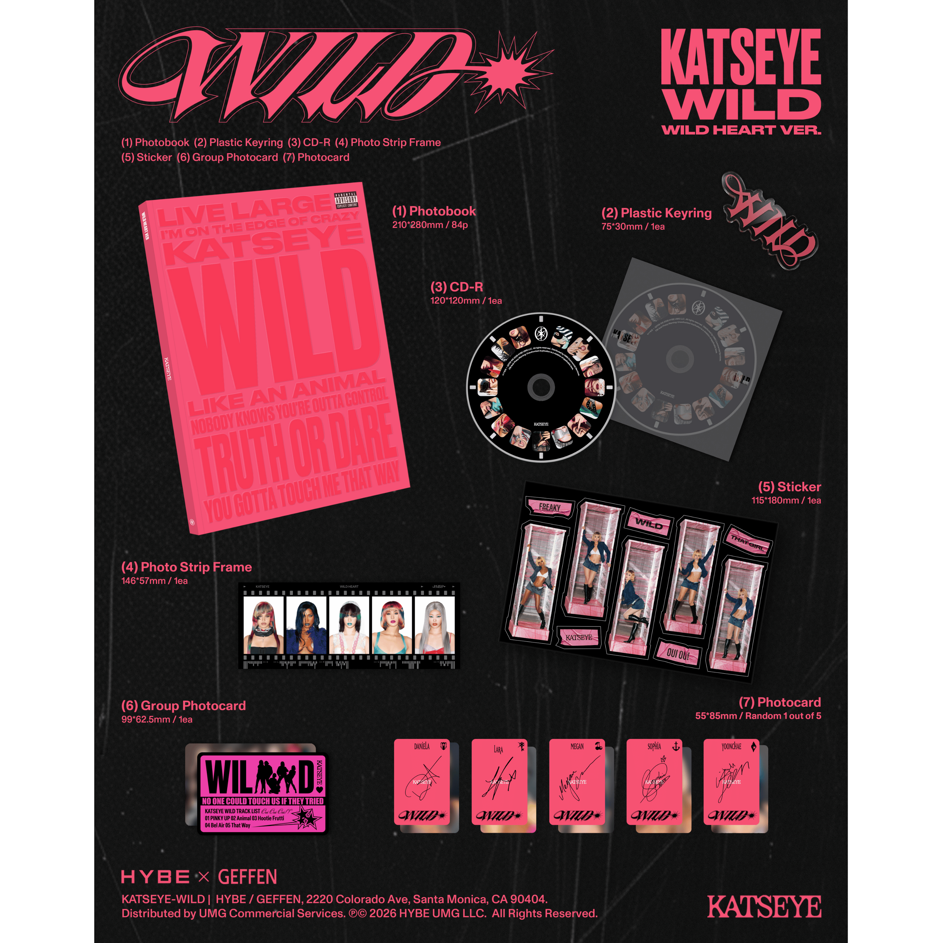 KATSEYE WILD (Wild Heart ver.) - Official Store Exclusive CD + Signed Artcard Official Store Exclusive CD + Signed Artcard 455047