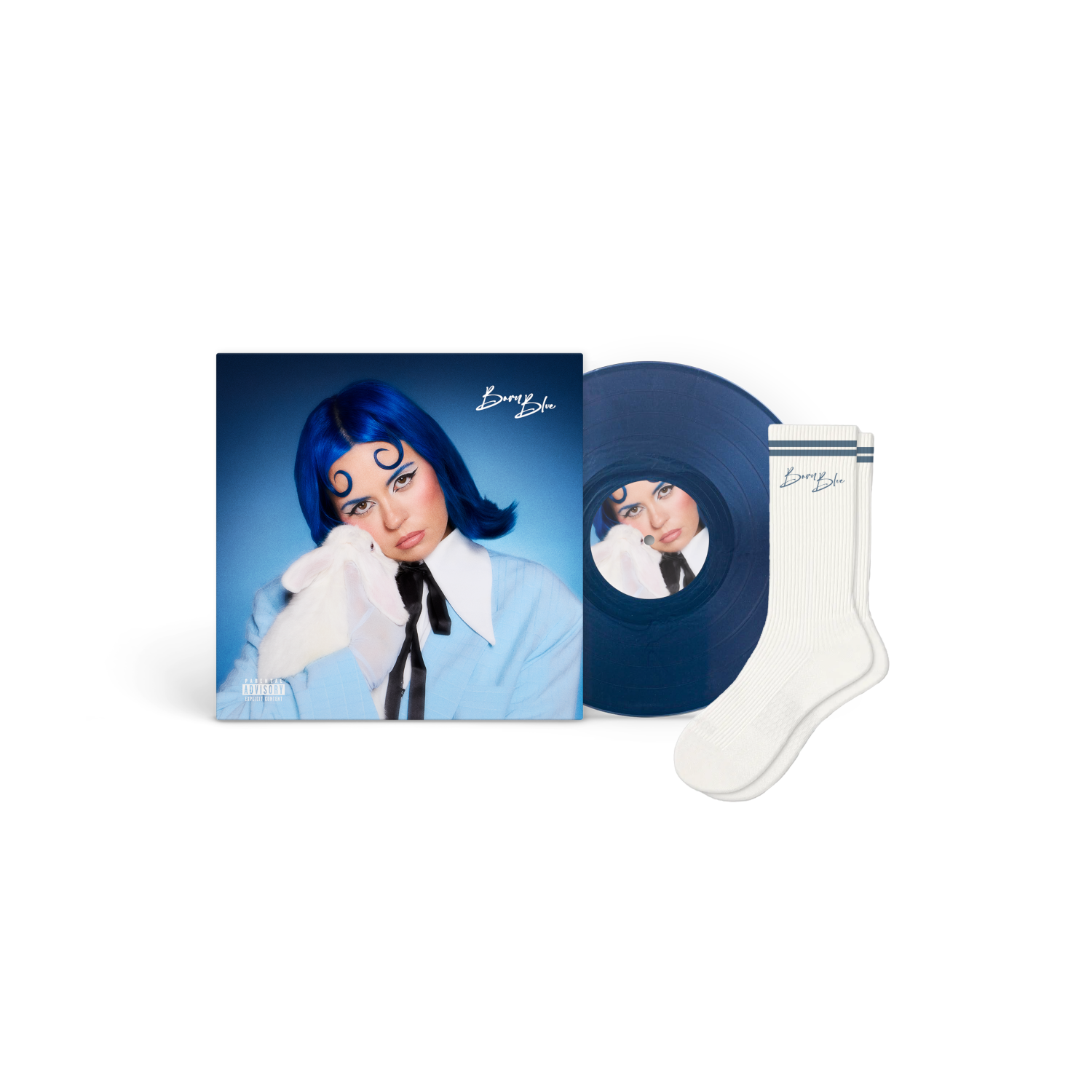 Kings Elliot Born Blue Ltd. signierte farbige Vinyl + Socken 403505