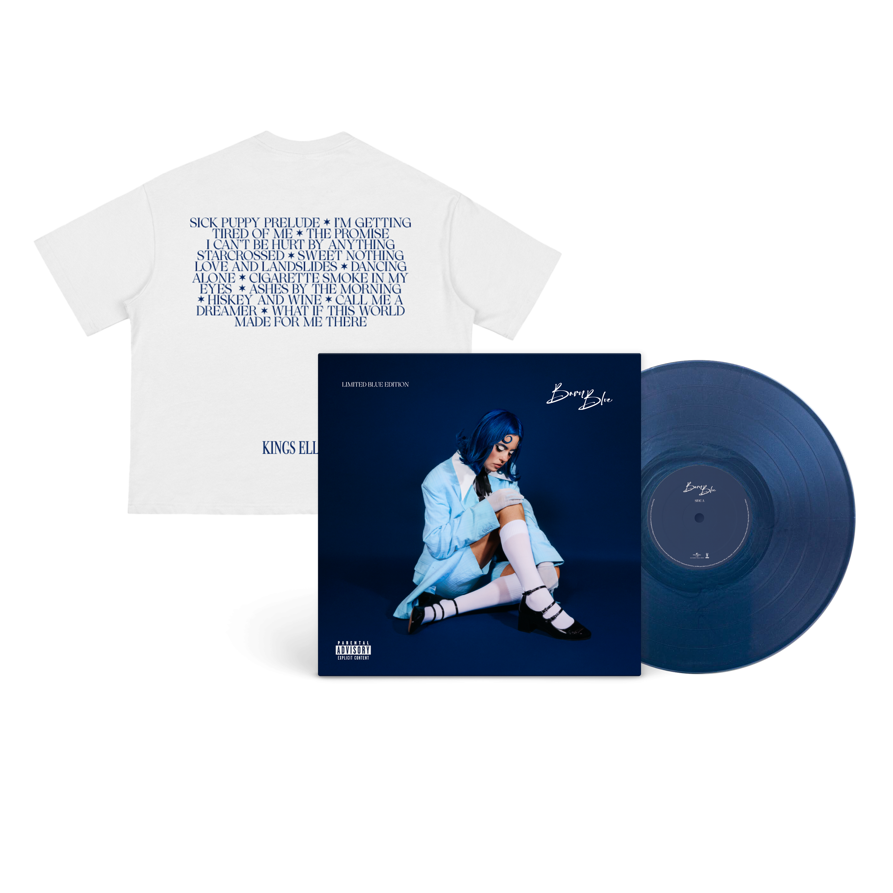 Kings Elliot Born Blue Ltd. signierte farbige Vinyl + T-Shirt 418958