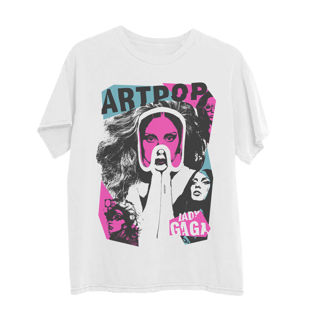 Lady Gaga Artpop Collage White T-Shirt 337365