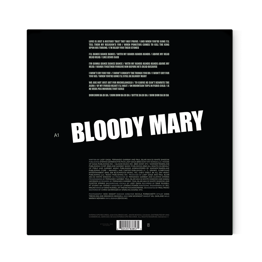 Lady Gaga Bloody Mary Exclusive Limited Glow In The Dark Vinyl 330675