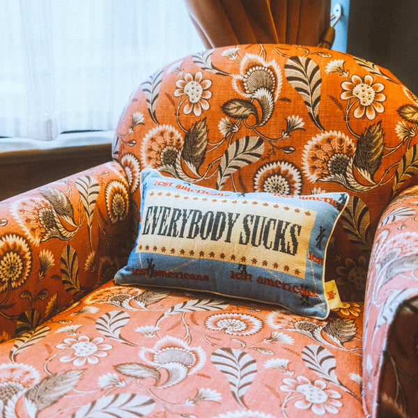 Machine Gun Kelly - everybody sucks cross stitch pillow (pillow)