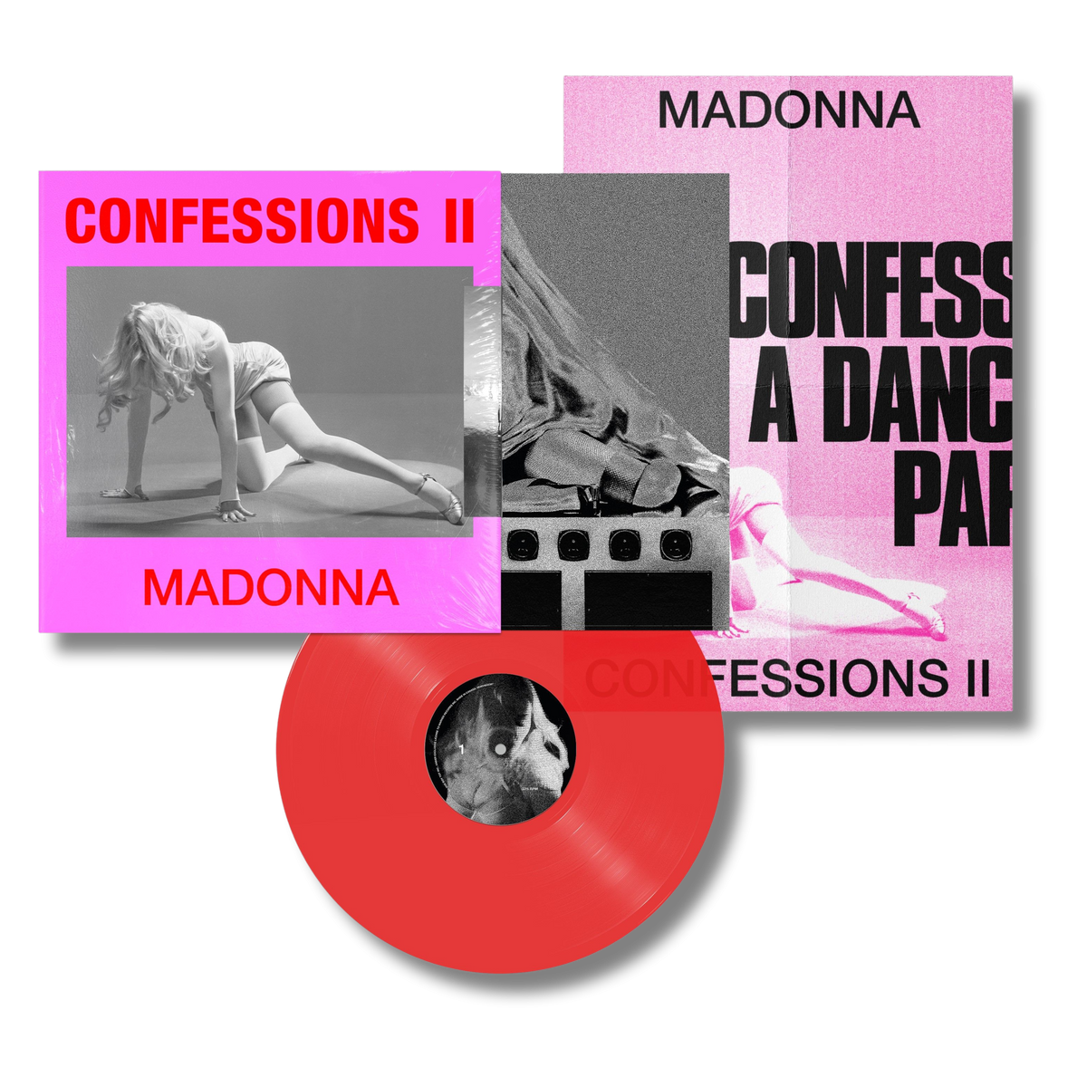 Madonna Confessions II Translucent Red Vinyl LP + Poster 450378