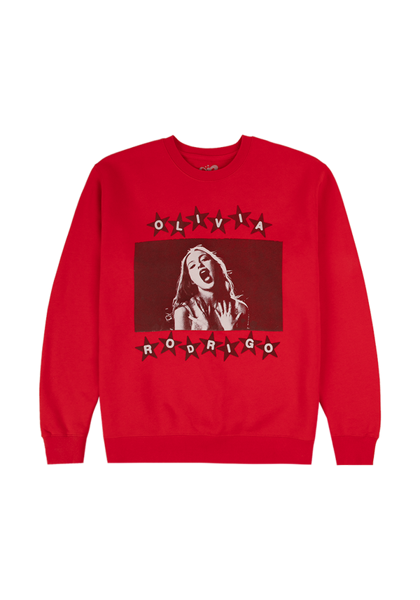 Olivia Rodrigo - All-American Red Photo Crewneck (Crewneck)