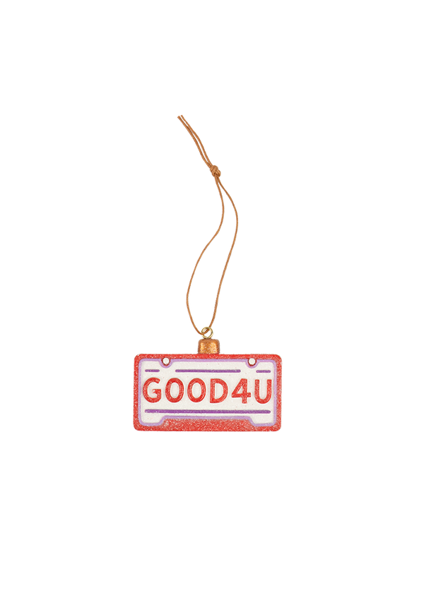 Olivia Rodrigo - 'Good 4 U' License Plate Ornament (Ornament)