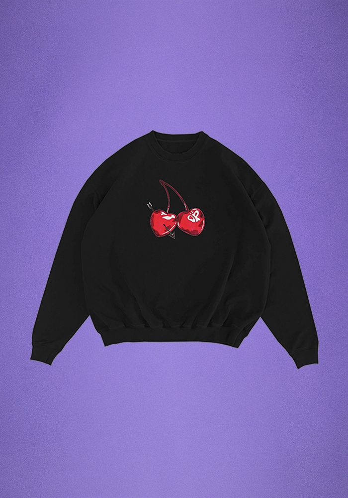 cherries crewneck pullover