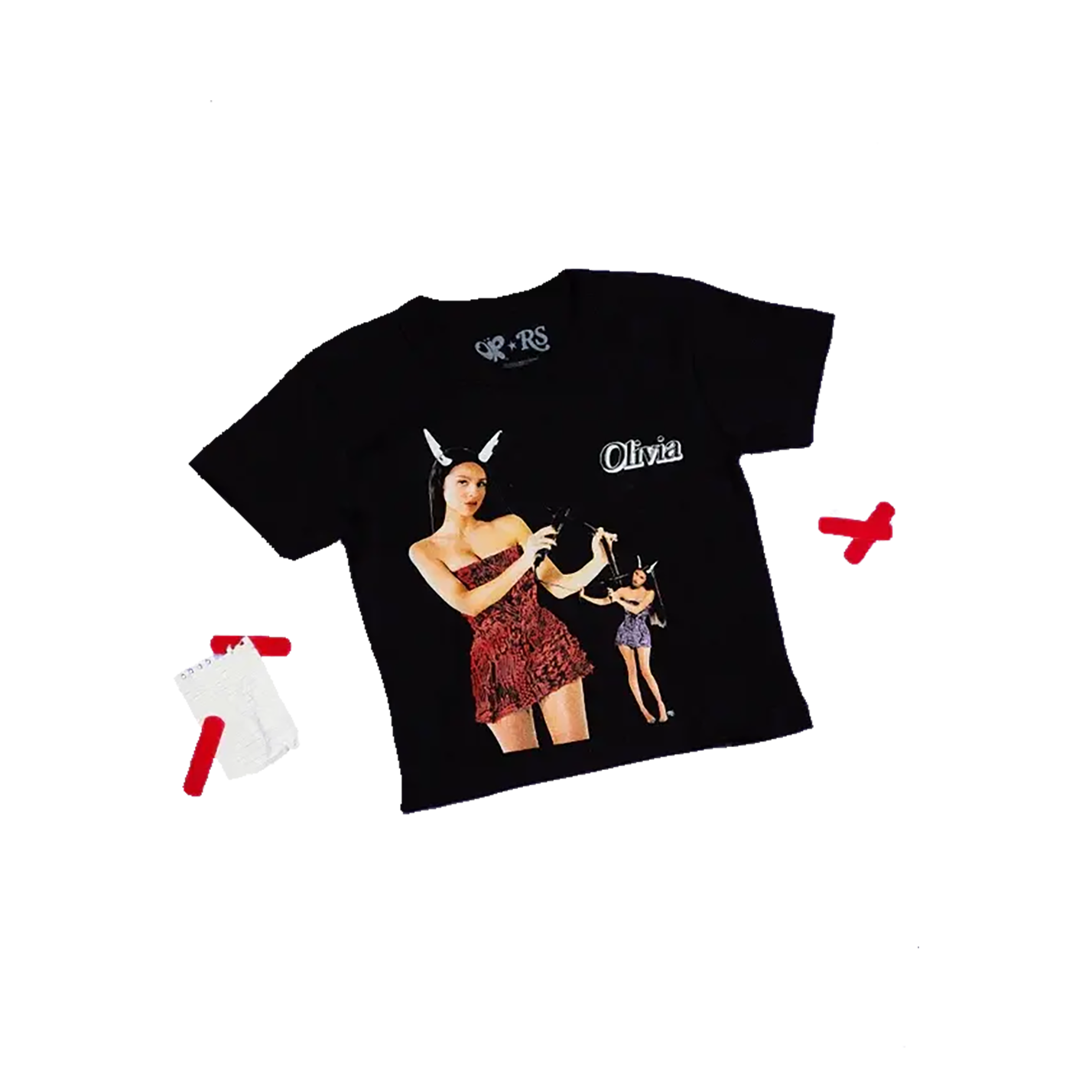 Olivia Rodrigo olivia rodrigo x rolling stone crop T-shirt 404836