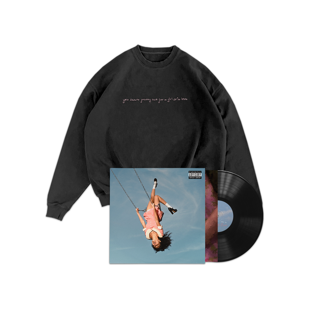 Olivia Rodrigo you seem pretty sad for a girl so in love - 'spark in the dark' black vinyl + crewneck bundle 'spark in the dark' black vinyl + crewneck bundle 440791