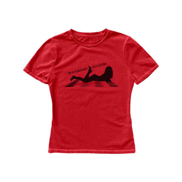 Sabrina Carpenter - Naked Twister Red Baby Tee (T-Shirts)
