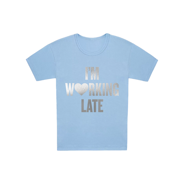 Sabrina Carpenter - working late silver foil graphic tee (baby t-shirt)