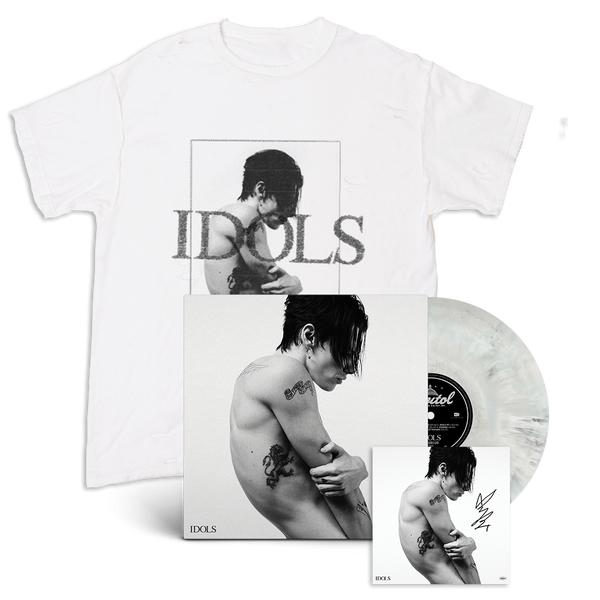 Yungblud - Idols “Distant Smoke” Marble Vinyl + Signed Art Card + T-Shirt (“Distant Smoke” Marble Vinyl + Signed Art Card + T-Shirt)